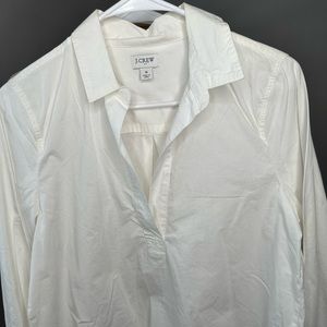 J crew small white long sleeve top